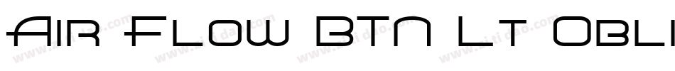 Air Flow BTN Lt Oblique字体转换